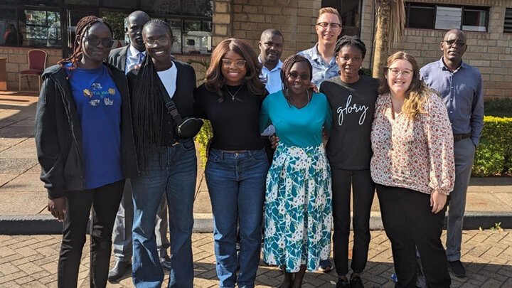 Students from the University of Nebraska - Lincoln, Amref International University, and Moi University